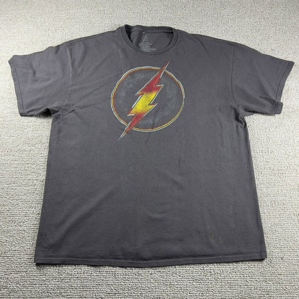 DC Comics Flash Logo Short Sleeve T-shirt Black Men’s Size XL
